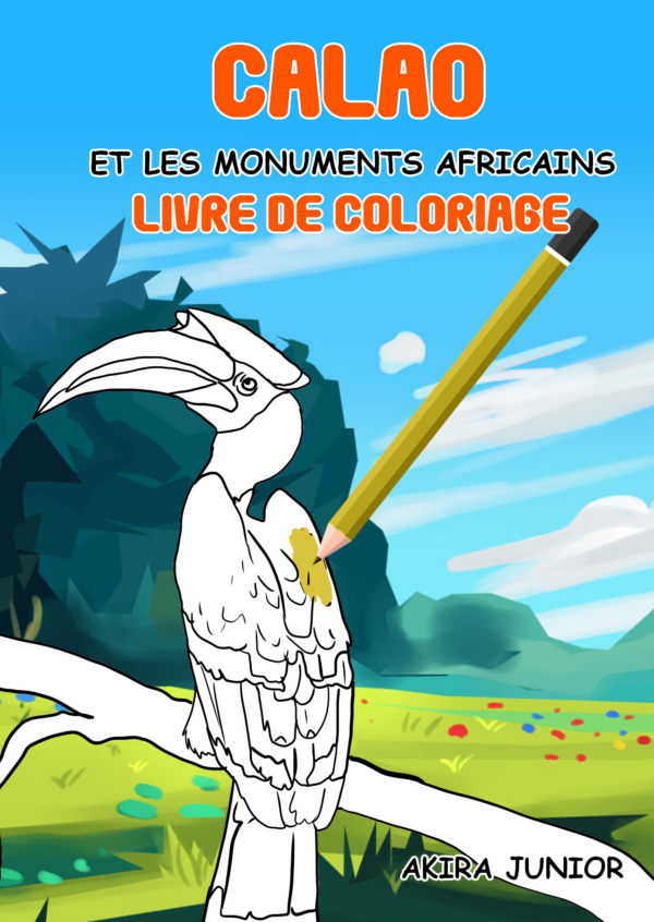calao et les monument coloriage-1 calao et les monument coloriage-1